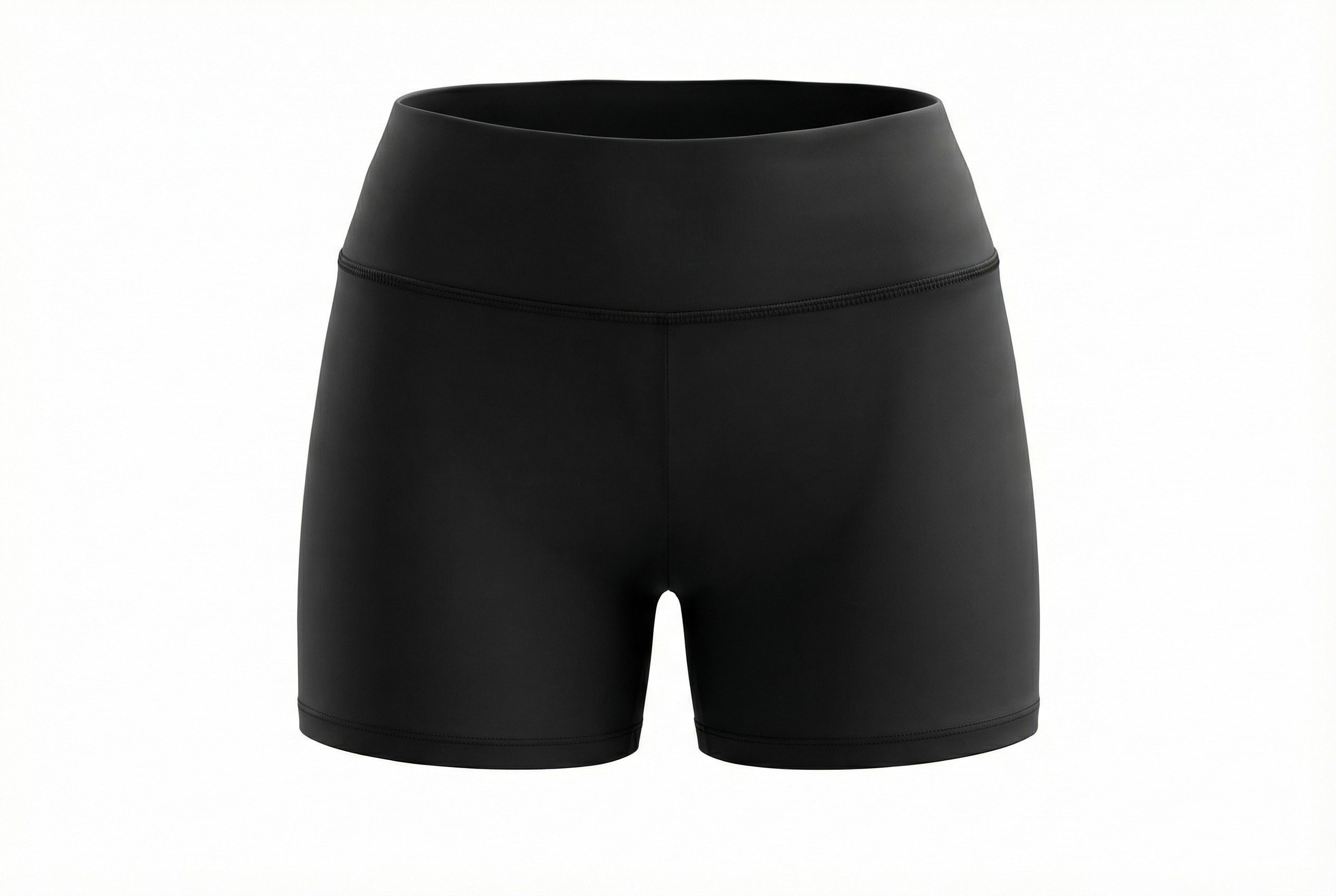 Black gymnastics shorts for training Front View
