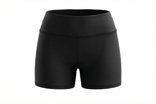 Black gymnastics shorts for training Front View